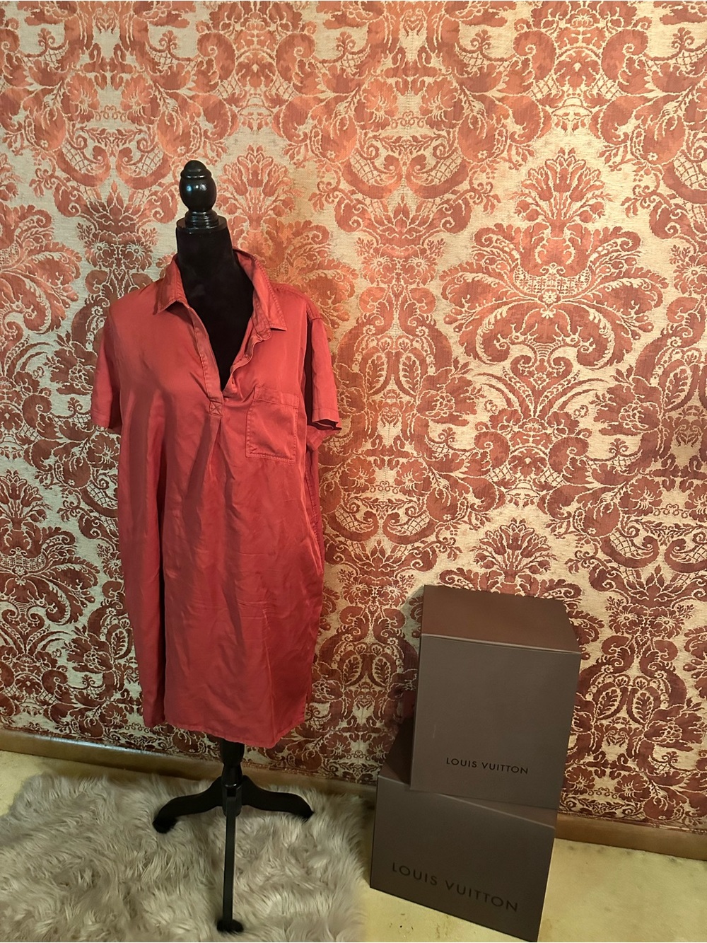 GAP Rust Button-Up Shirtdress